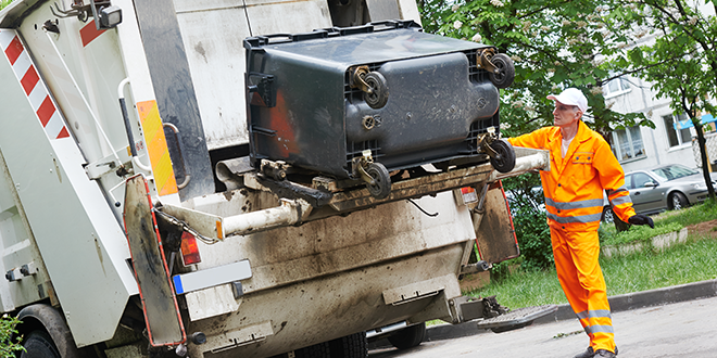 Collecting waste and household rubbish